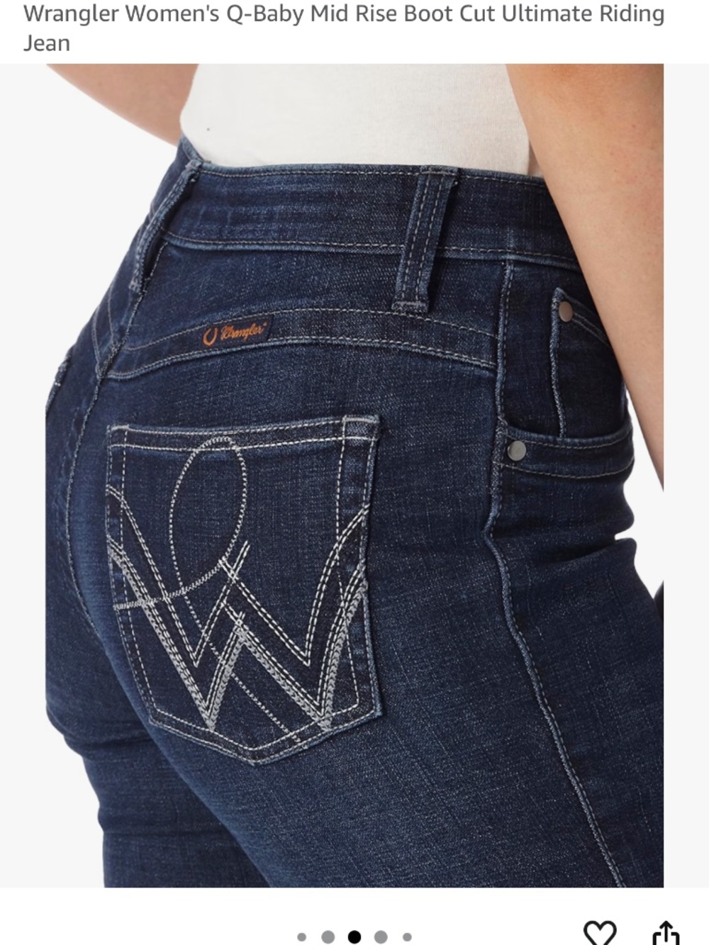 Wrangler Women's Q-Baby Mid Rise Boot Cut Ultimate Riding Jean